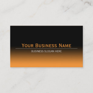 Carte De Visite Gradient noir et orange moderne simple simple