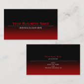 Carte De Visite Gradient noir et rouge moderne simple simple (Devant / Derrière)