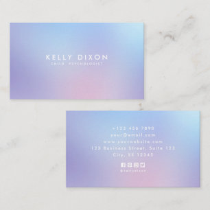 Carte De Visite Gradient Pastel Psychologue Enfant Professionnel