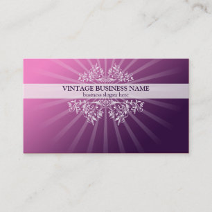 Carte De Visite Gradient rose floral vintage de remous et de