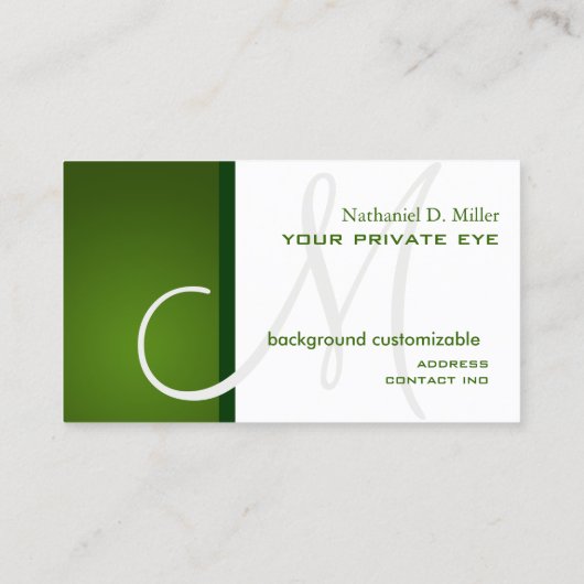 Carte De Visite Gradient vert Emerald/arrière - plan DO-IT-YOURSEL (Dos)