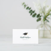 Carte De Visite Graduation 2025 Script Grad Name (Debout devant)