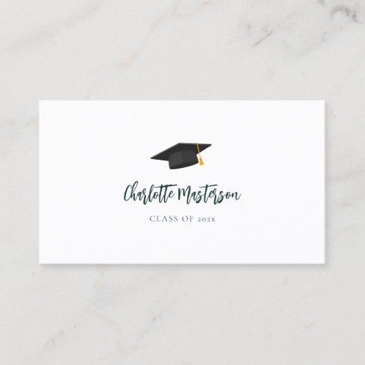 Carte De Visite Graduation 2025 Script Grad Name (Devant)