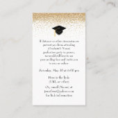 Carte De Visite Graduation party Unable to Attend card (Dos)