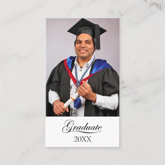 Carte De Visite Graduation party Unable to Attend card (Devant)