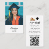 Carte De Visite Graduation "Pizza Fund" Enclosure card (Devant / Derrière)