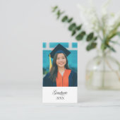 Carte De Visite Graduation "Pizza Fund" for college Enclosure card (Debout devant)