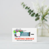 Carte De Visite Graffiti à pinceau à rouleaux (Debout devant)