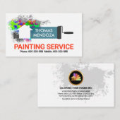 Carte De Visite Graffiti à pinceau à rouleaux (Devant / Derrière)