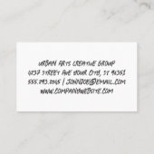 Carte De Visite Graffiti Artist Spray Peinture (Dos)