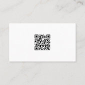Carte De Visite Graffiti blanc clair orange chanté Qr Code (Dos)