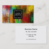 Carte De Visite Graffiti bleu moderne Cool Art Abstrait (Devant / Derrière)