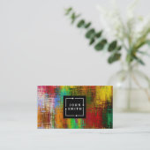 Carte De Visite Graffiti bleu moderne Cool Art Abstrait (Debout devant)