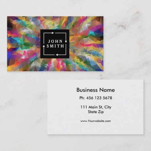 Carte De Visite Graffiti bleu moderne Cool Art Abstrait (Devant / Derrière)