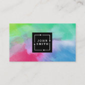 Carte De Visite Graffiti bleu moderne Cool Art Abstrait (Devant)