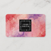 Carte De Visite Graffiti bleu moderne Cool Art Abstrait (Devant)