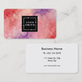 Carte De Visite Graffiti bleu moderne Cool Art Abstrait (Devant / Derrière)