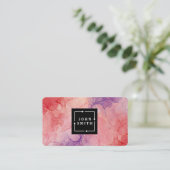 Carte De Visite Graffiti bleu moderne Cool Art Abstrait (Debout devant)