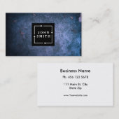 Carte De Visite Graffiti bleu moderne Cool Art Abstrait Business C (Devant / Derrière)
