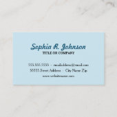 Carte De Visite Graffiti mural frais de mur de vagues bleues (Dos)