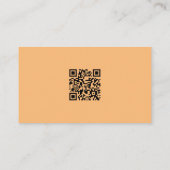Carte De Visite Graffiti orange clair brouillé Code Qr (Dos)