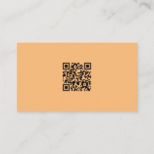 Carte De Visite Graffiti orange clair brouillé Code Qr (Dos)