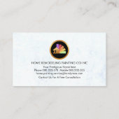 Carte De Visite Graffiti Peinture Splatter Or Accueil Pinceau (Dos)