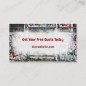 Carte De Visite Graffiti Removal Services Cool créatif unique (Dos)