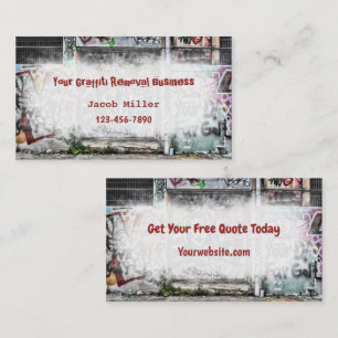 Carte De Visite Graffiti Removal Services Cool créatif unique