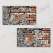 Carte De Visite Graffiti urbain de brique (Devant / Derrière)
