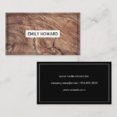 Carte De Visite Grain de bois (Devant / Derrière)