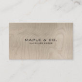 Carte De Visite Grain de bois artisanat fait main (Devant)
