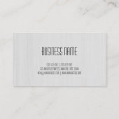 Carte De Visite Grain de bois blanc moderne professionnel #2 (Dos)