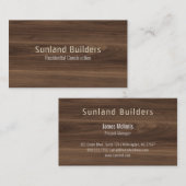 Carte De Visite Grain de bois Brown (Devant / Derrière)