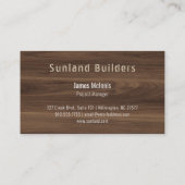 Carte De Visite Grain de bois Brown (Dos)