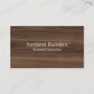 Carte De Visite Grain de bois Brown