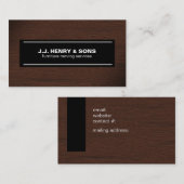 Carte De Visite Grain de bois Brown (Devant / Derrière)