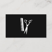 Carte De Visite Grain de bois | Ciseaux de salon (Dos)