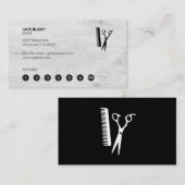 Carte De Visite Grain de bois | Ciseaux de salon (Devant / Derrière)