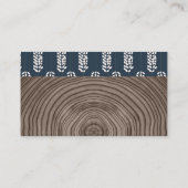 Carte De Visite Grain de bois | Fleurs | Motif de fleurs botanique (Dos)