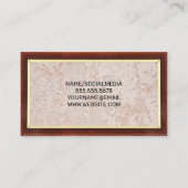 Carte De Visite Grain de bois | Grunge murale (Dos)