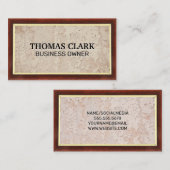 Carte De Visite Grain de bois | Grunge murale (Devant / Derrière)