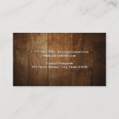 Carte De Visite Grain de bois | Logo De Tige (Dos)