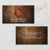 Carte De Visite Grain de bois | Logo De Tige (Devant / Derrière)