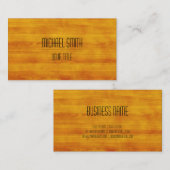 Carte De Visite Grain de bois moderne professionnel (Devant / Derrière)