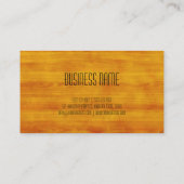 Carte De Visite Grain de bois moderne professionnel (Dos)