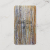 Carte De Visite Grain de bois moderne professionnel #4 (Devant)