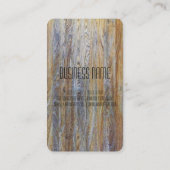 Carte De Visite Grain de bois moderne professionnel #4 (Dos)