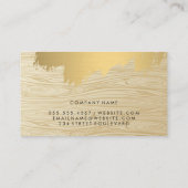 Carte De Visite Grain de bois | Or brossé (Dos)