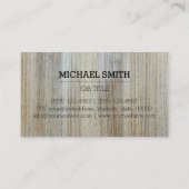 Carte De Visite Grain de bois professionnel Apparence no 2 (Dos)